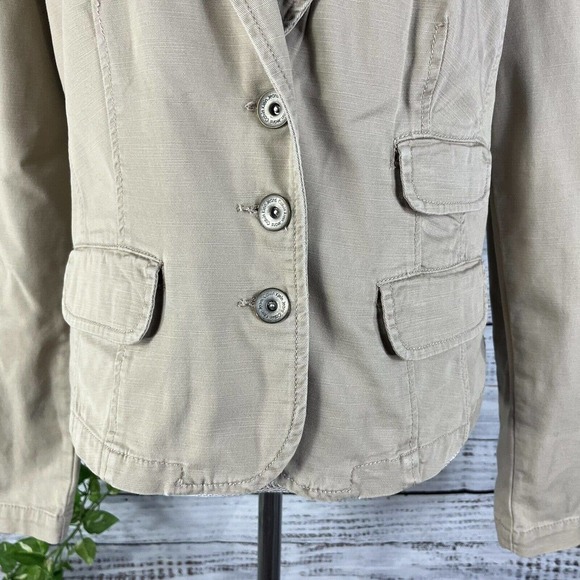 Allen Schwartz ABS Jacket sz Small Gold Sparkle Linen Fringe Boho Wedding Career - Picture 9 of 16